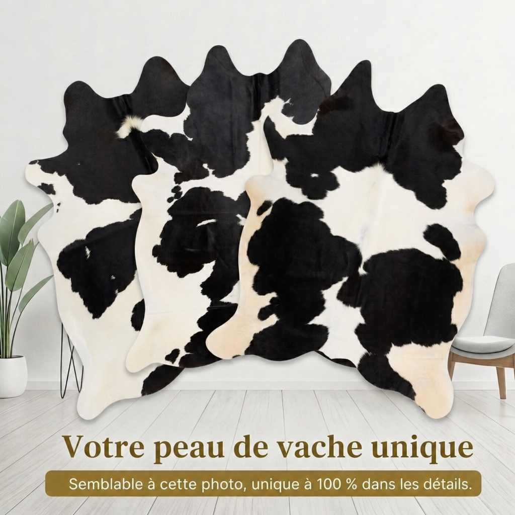 Peau de vache tachetée de noir et de blanc - image 6