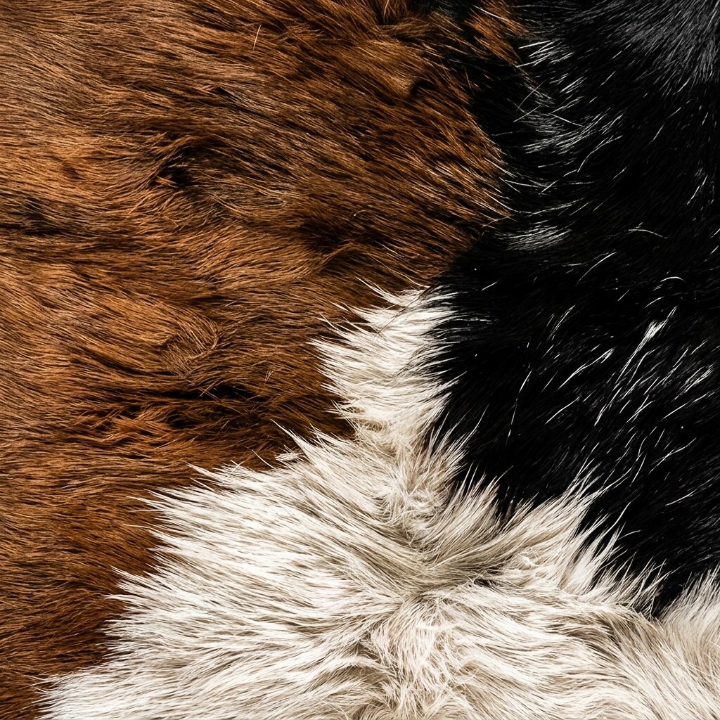 Tricolore Matière de la peau de vache