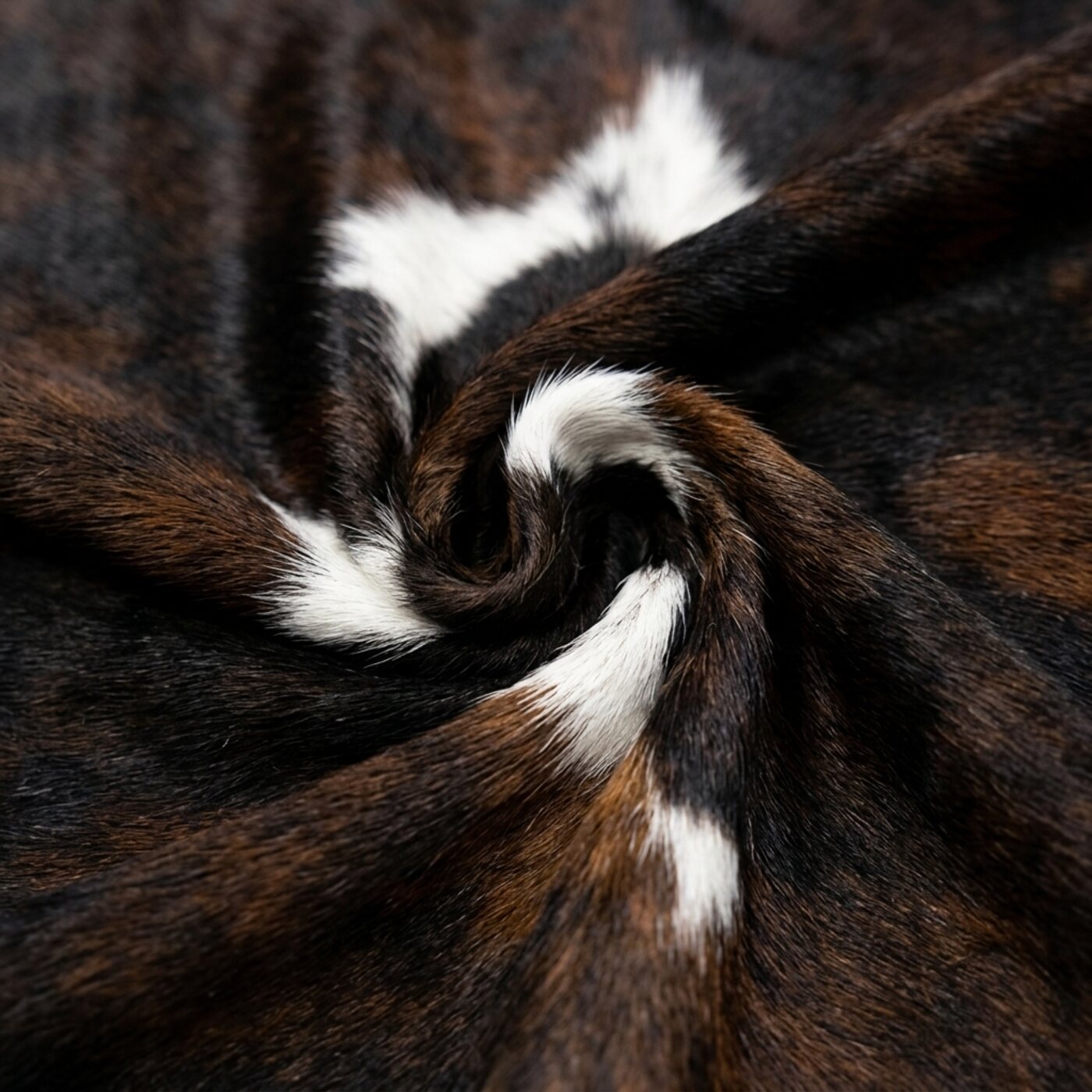 Peau de vache Normande tricolore foncée - image 5