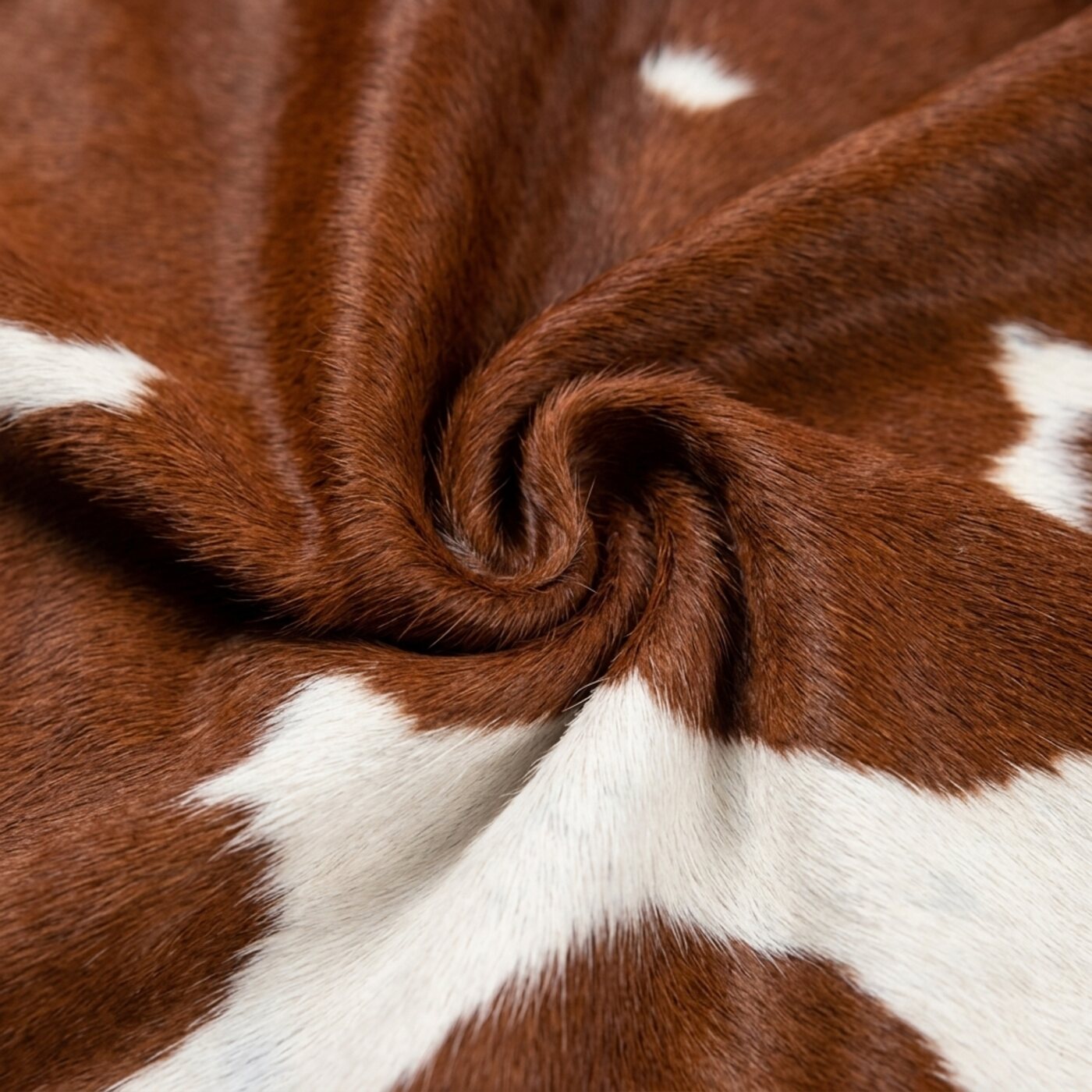 Peau de vache Brun roux et blanc tacheté - image 5