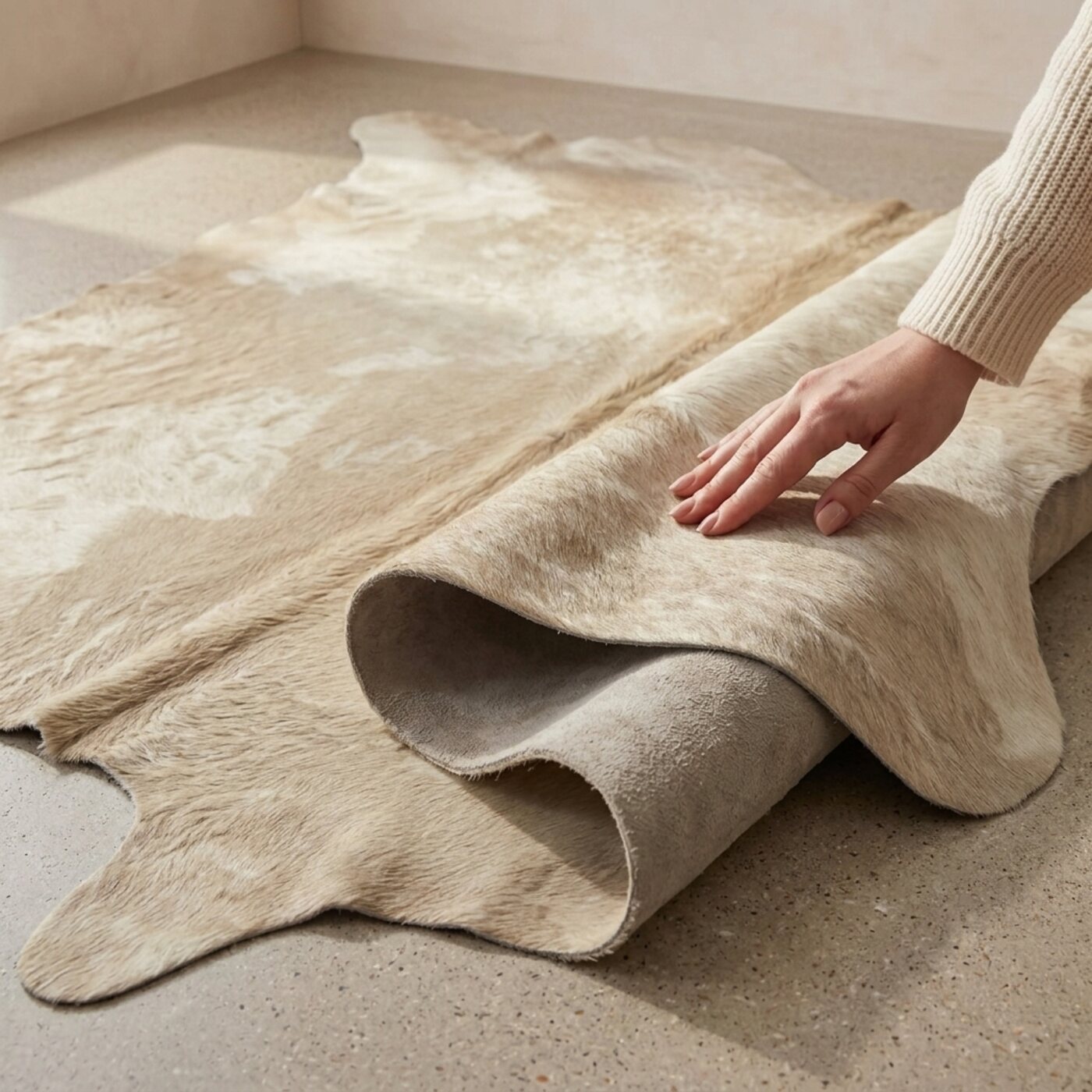 Peau de vache Champagne Taupe - image 4