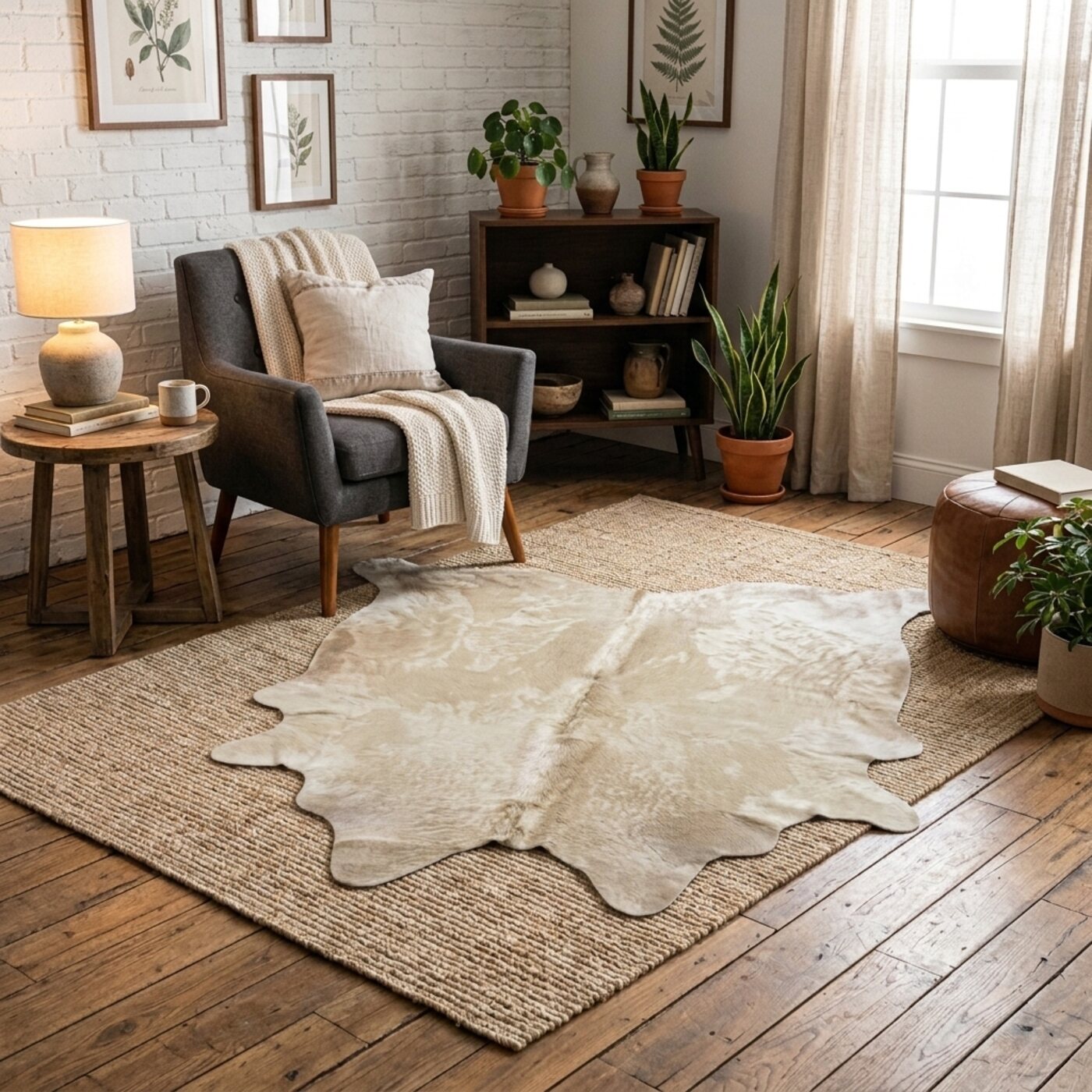 Peau de vache Champagne Taupe - image 1