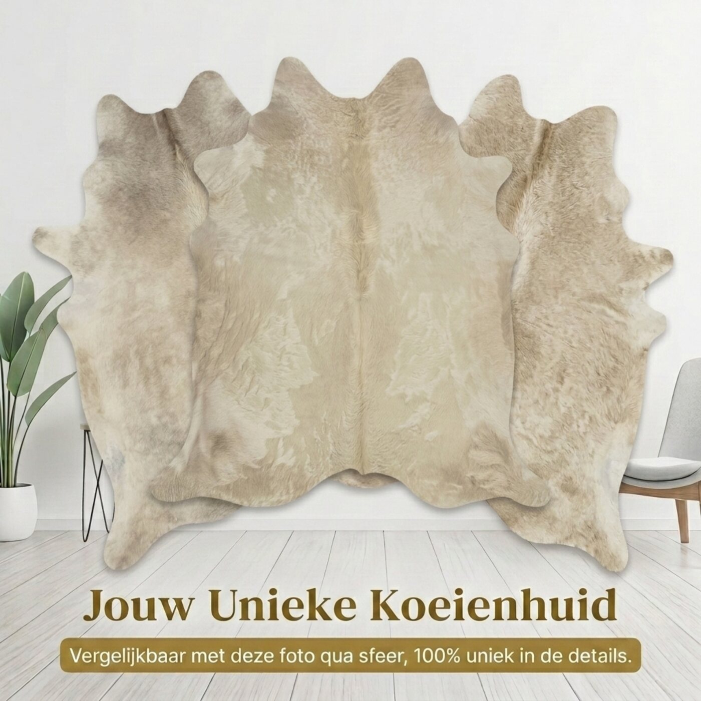 Peau de vache Champagne Taupe - image 6