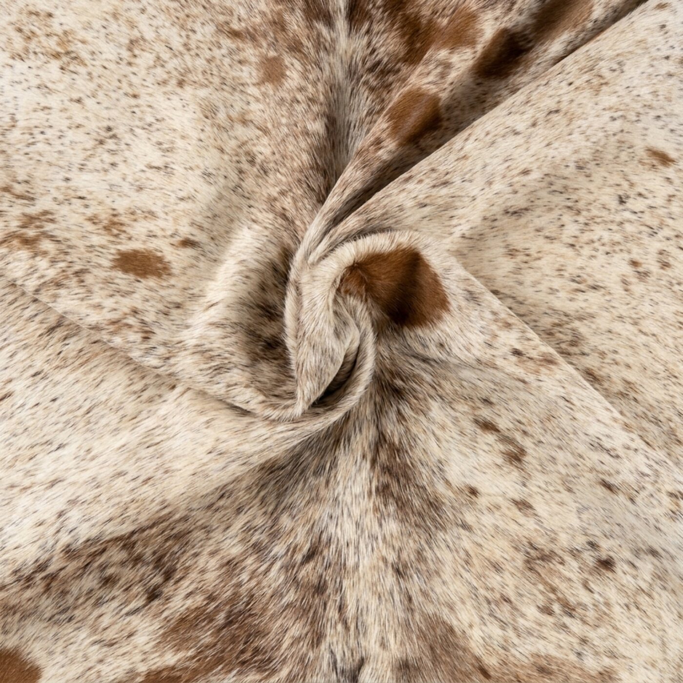 Peau de vache Poivre et sel Brun et blanc Clair - image 5