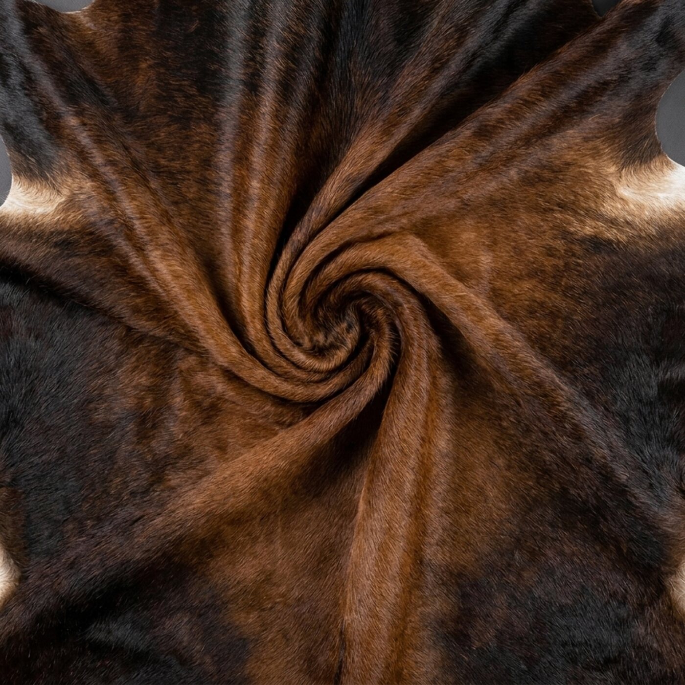 Peau de vache Noir et brun mélangé - image 5