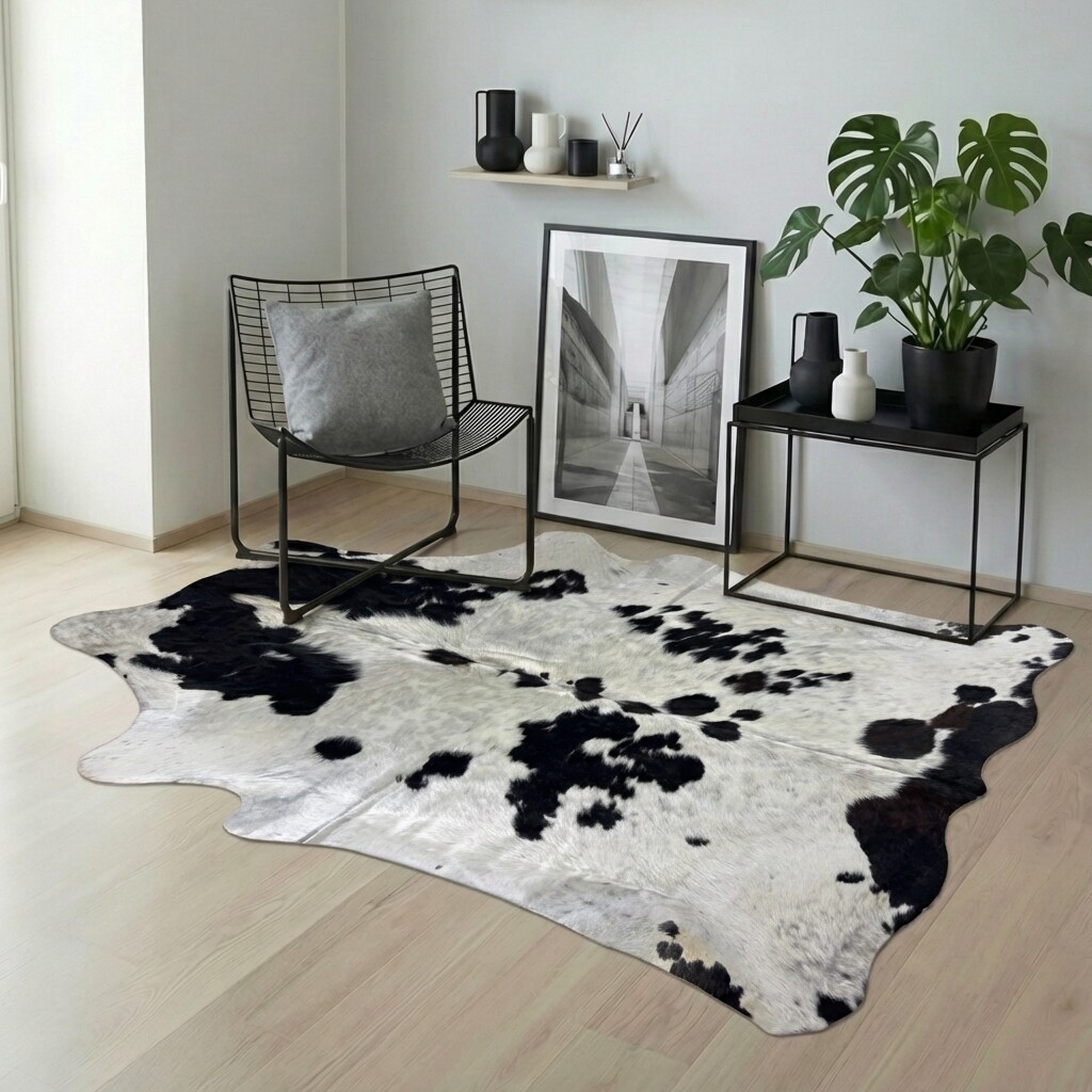 Tapis en peau de vache 226x186 cm - image 1
