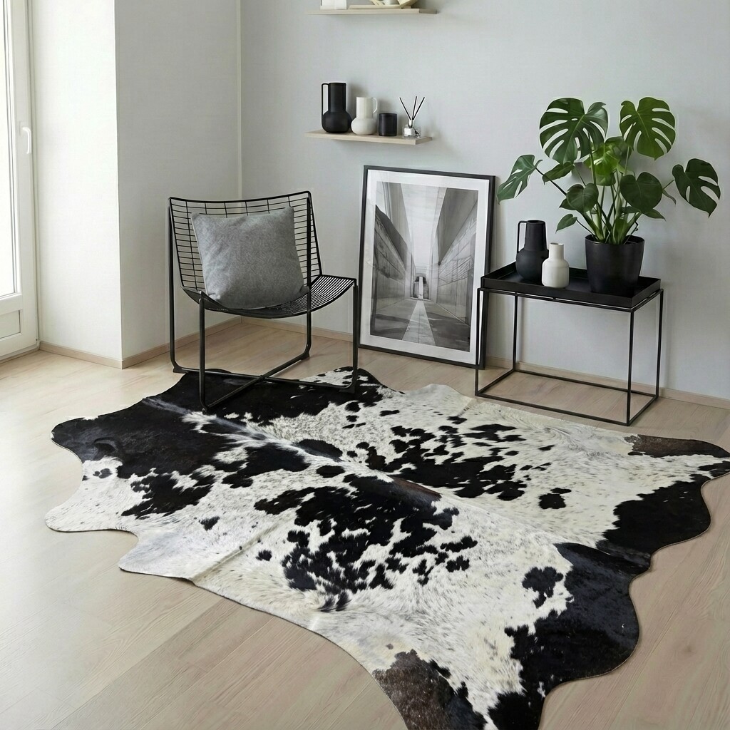 Tapis en peau de vache 235x202 cm - image 1