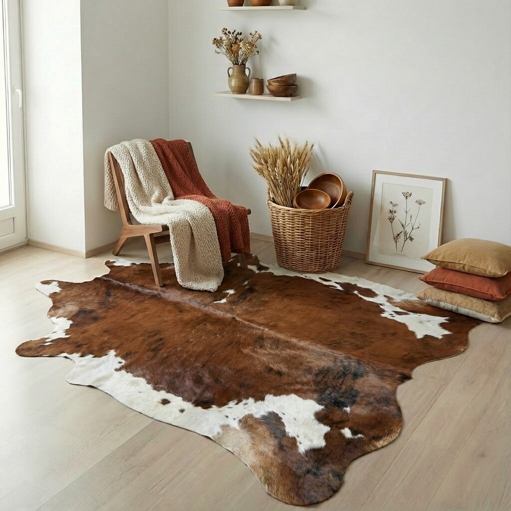 Tapis en peau de vache 223x214 cm - image 1