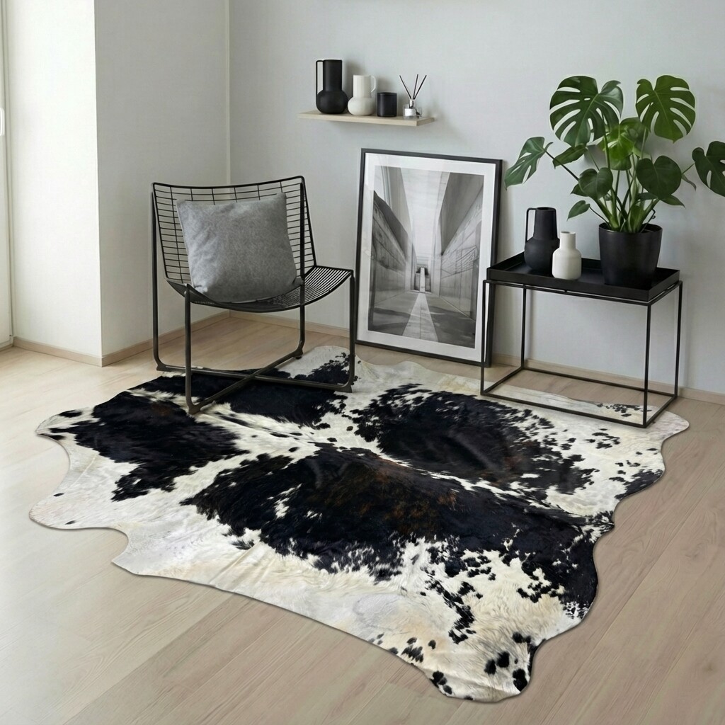 Tapis en peau de vache 219x197 cm - image 1