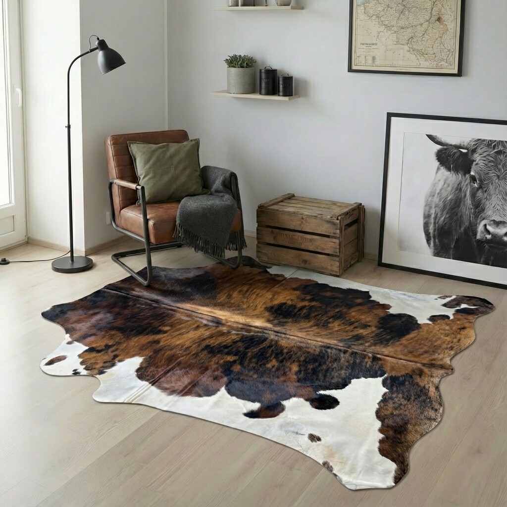 Tapis en peau de vache 231x200 cm - image 1