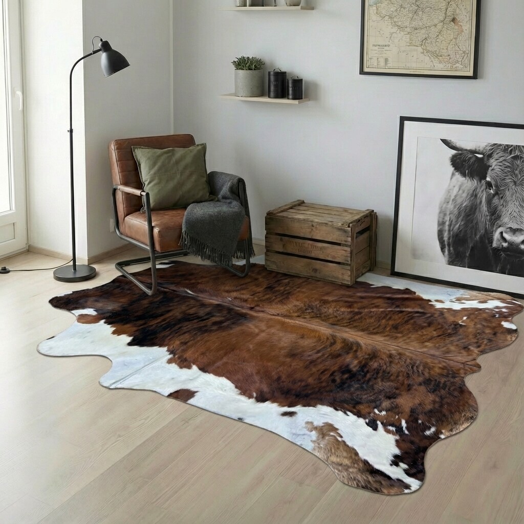 Tapis en peau de vache 223x220 cm - image 1