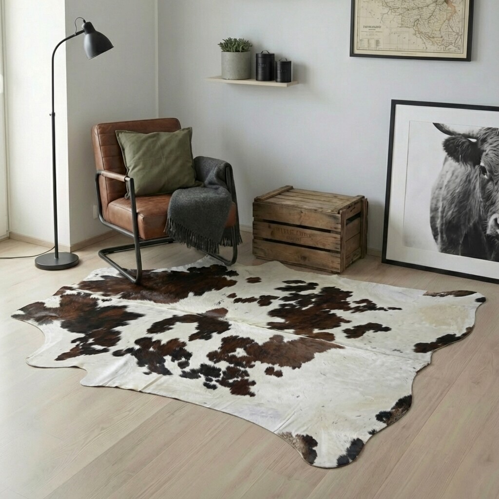 Tapis en peau de vache 231x196 cm - image 1