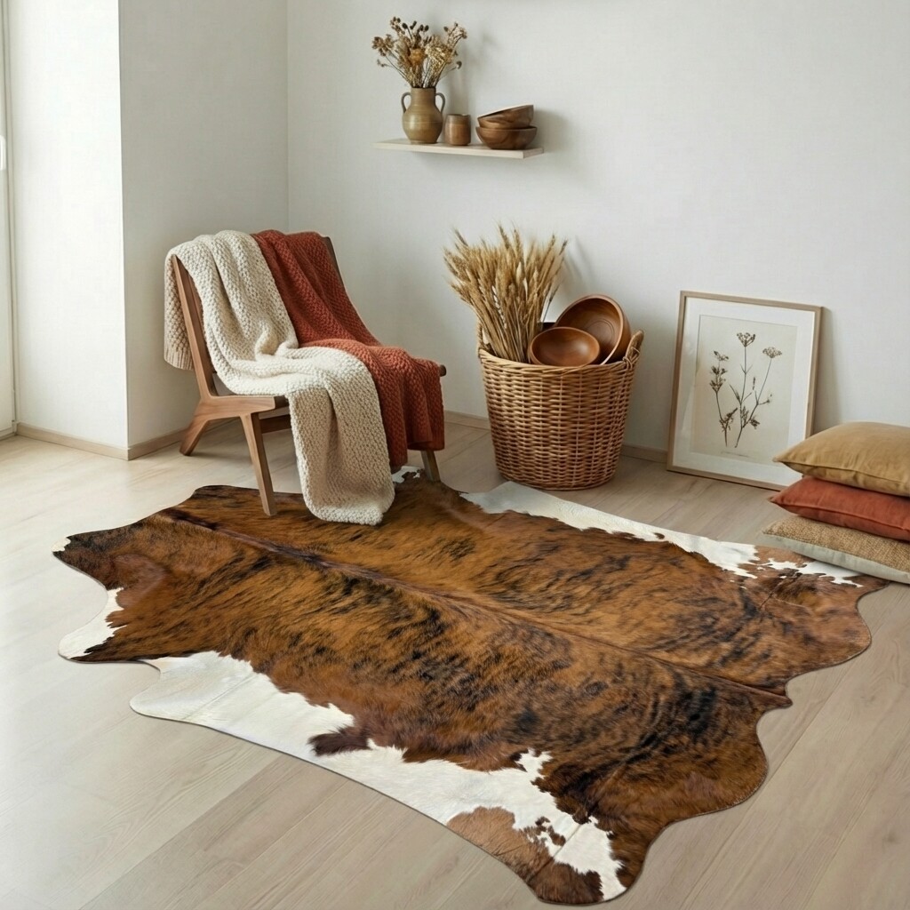 Tapis en peau de vache 220x192 cm - image 1