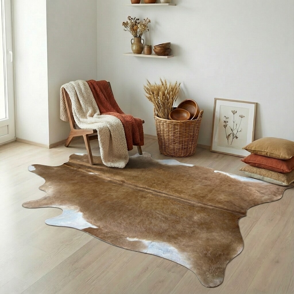 Tapis en peau de vache 249x211 cm - image 1