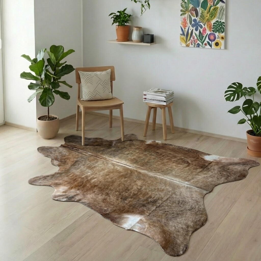 Tapis en peau de vache 224x216 cm - image 1