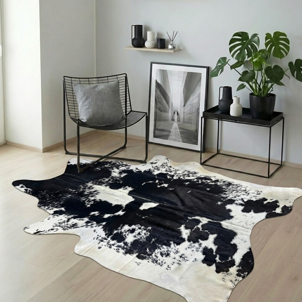 Tapis en peau de vache 226x187 cm - image 1
