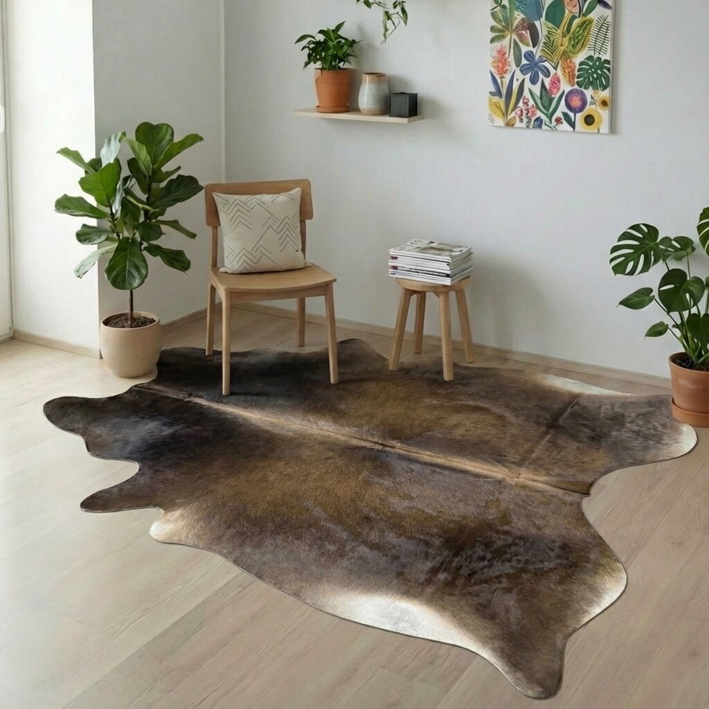 Tapis en peau de vache 229x198 cm - image 1