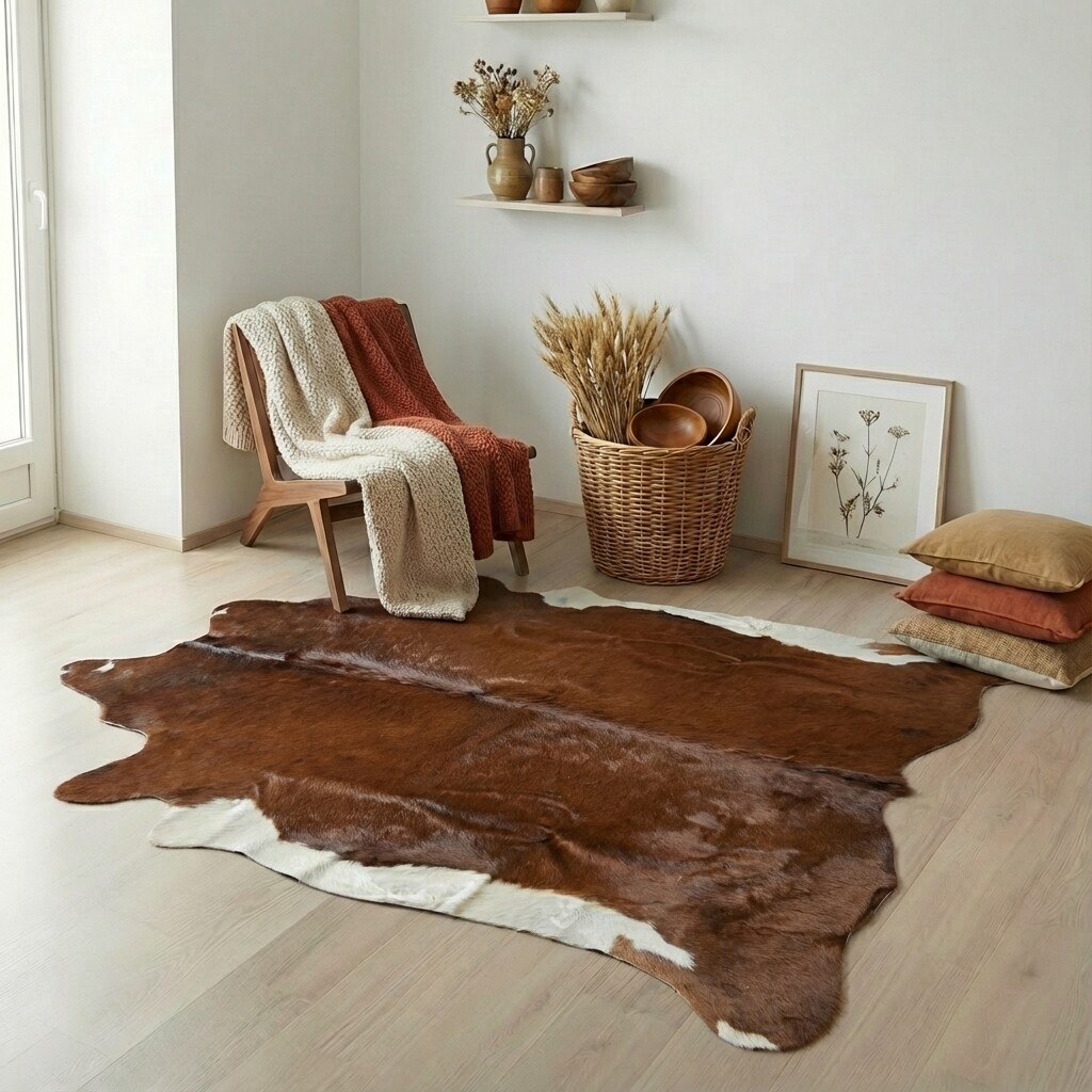 Tapis en peau de vache 233x207 cm - image 1
