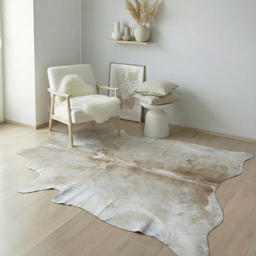 Tapis en peau de vache 239x216 cm - image 1