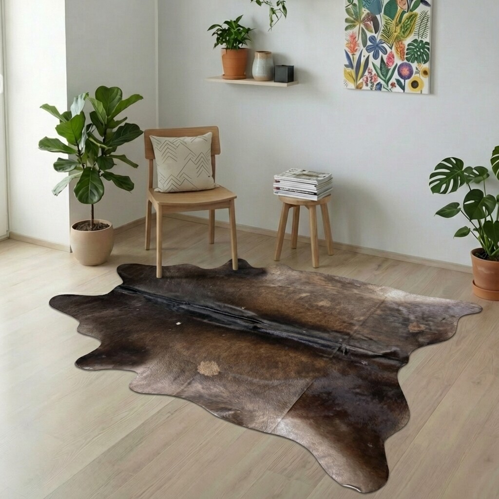 Tapis en peau de vache 229x198 cm - image 1