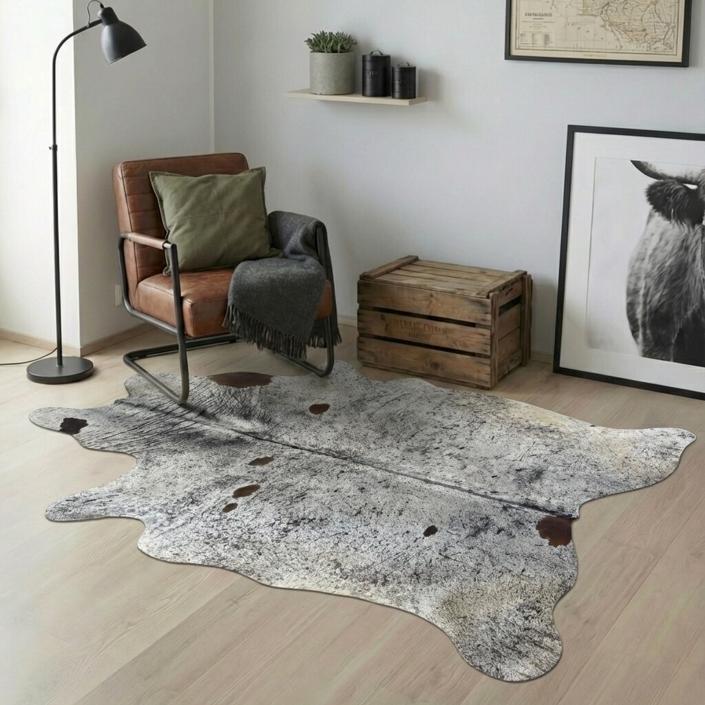Tapis en peau de vache 222x183 cm - image 1