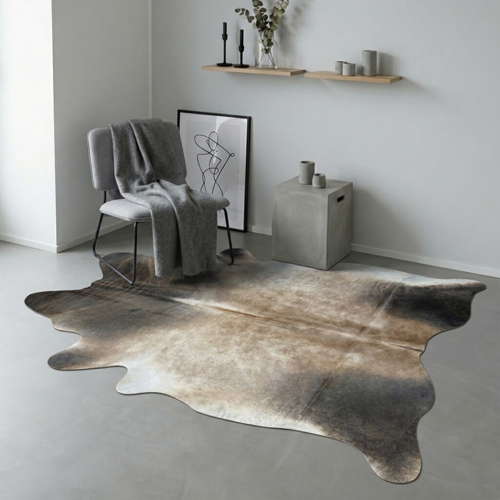 Tapis en peau de vache 219x182 cm - image 1