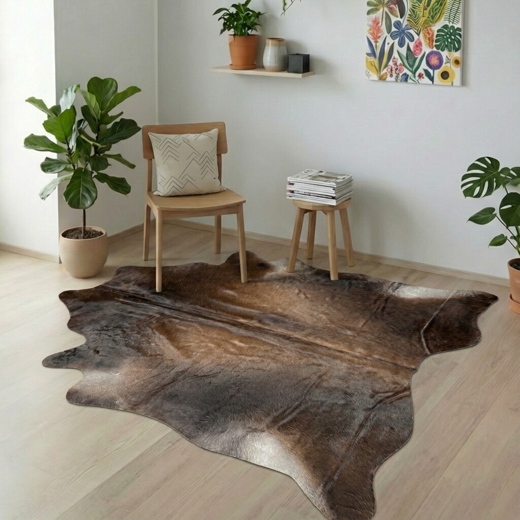 Tapis en peau de vache 205x198 cm - image 1