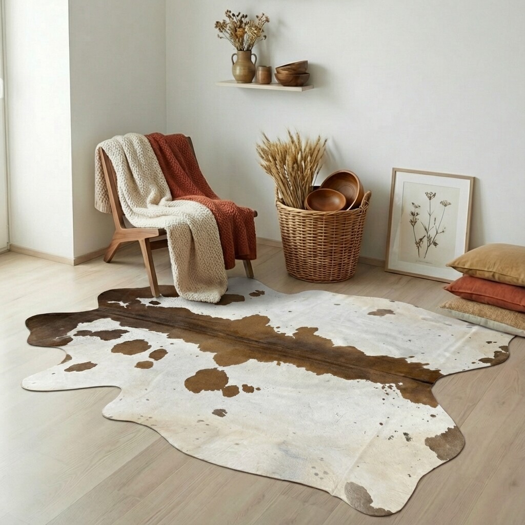 Tapis en peau de vache 212x203 cm - image 1