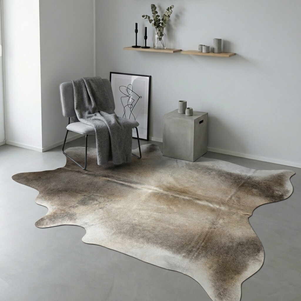 Tapis en peau de vache 219x203 cm - image 1
