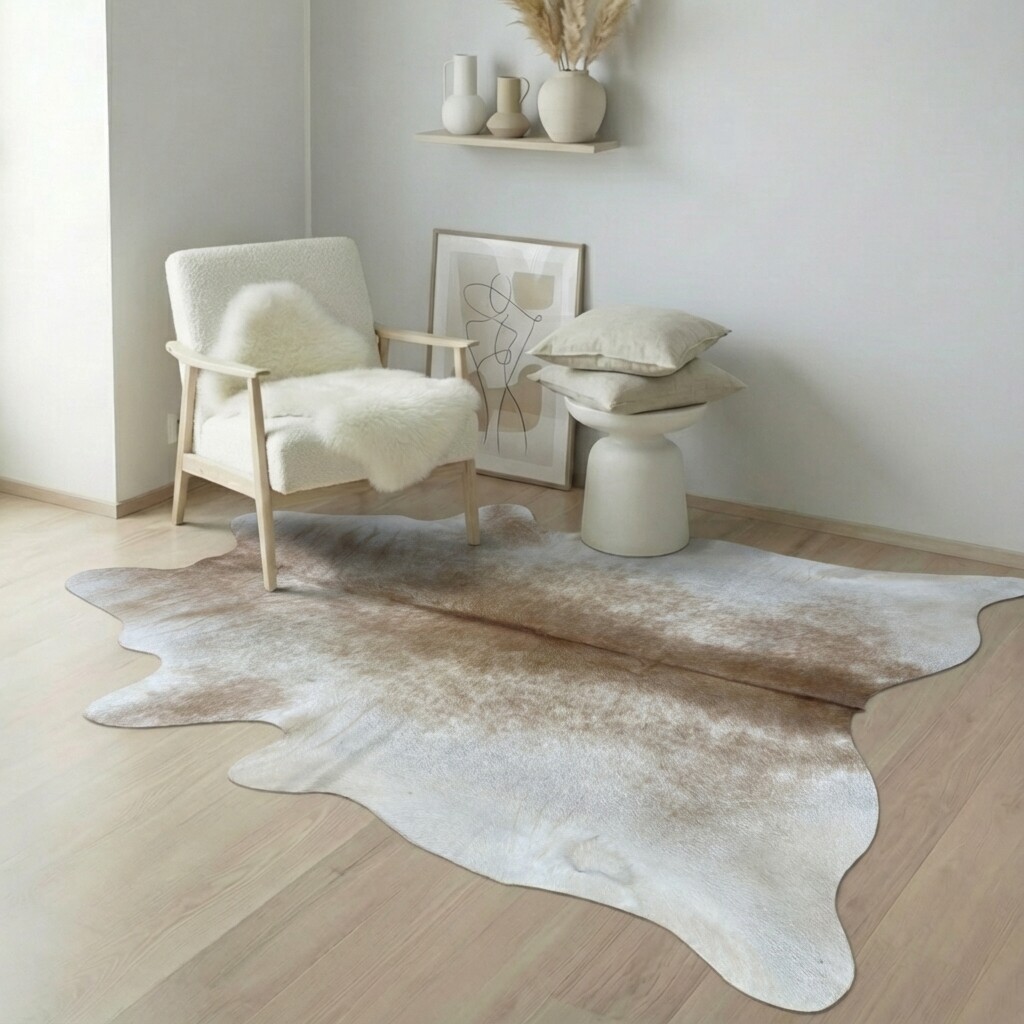 Tapis en peau de vache 220x208 cm - image 1