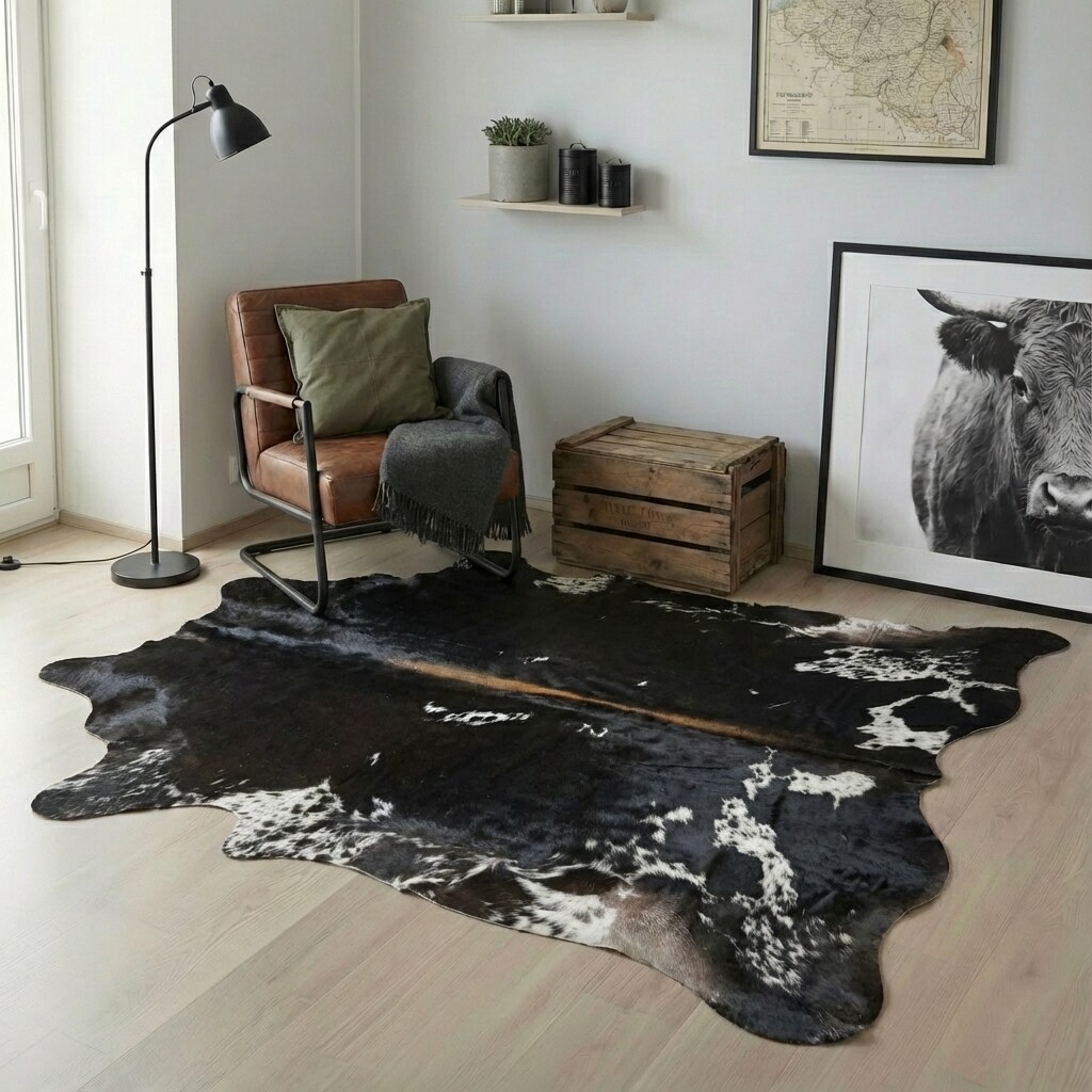 Tapis en peau de vache 235x205 cm - image 1
