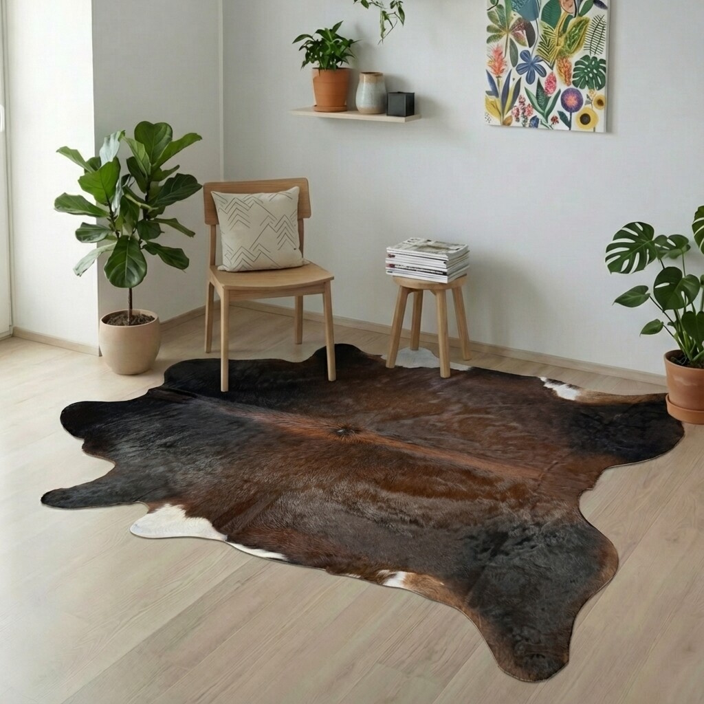 Tapis en peau de vache 210x210 cm - image 1