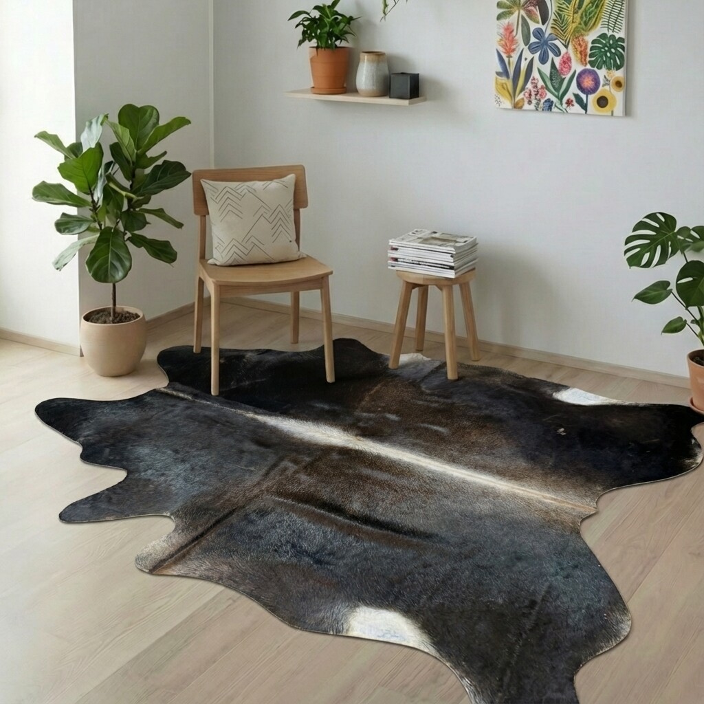 Tapis en peau de vache 224x198 cm - image 1