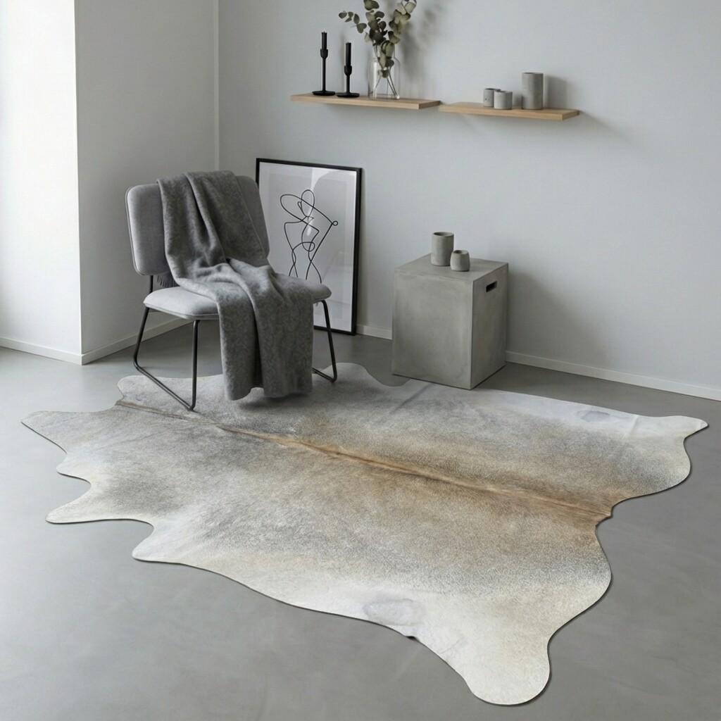 Tapis en peau de vache 197x184 cm - image 1
