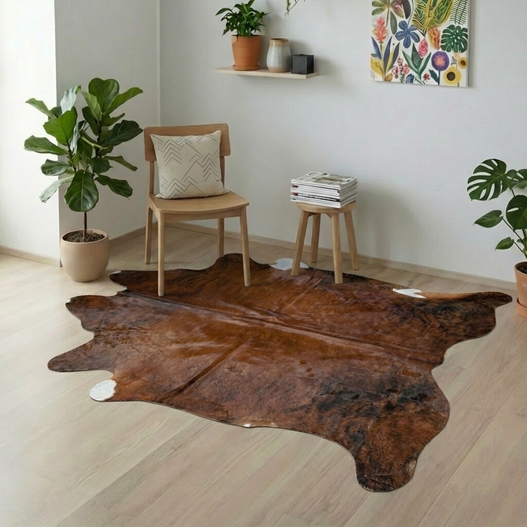 Tapis en peau de vache 206x194 cm - image 1