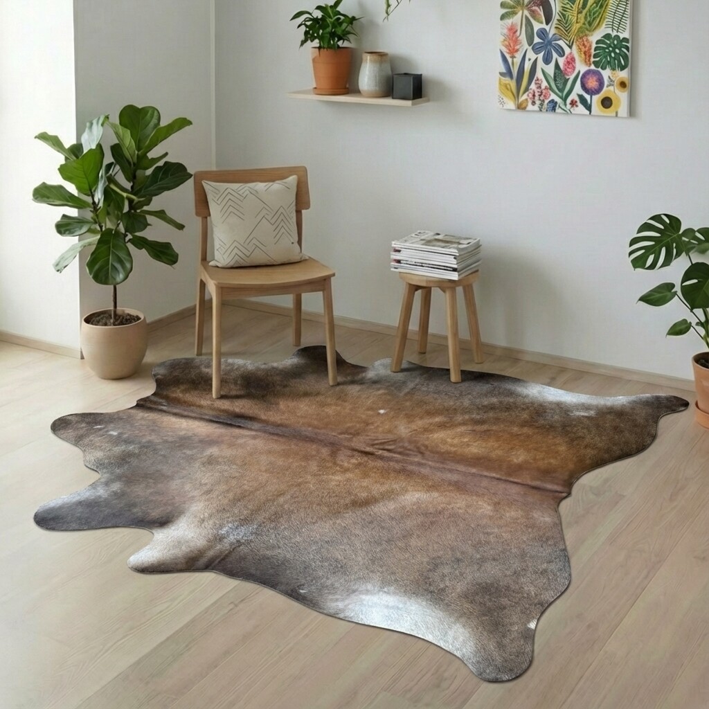 Tapis en peau de vache 196x190 cm - image 1