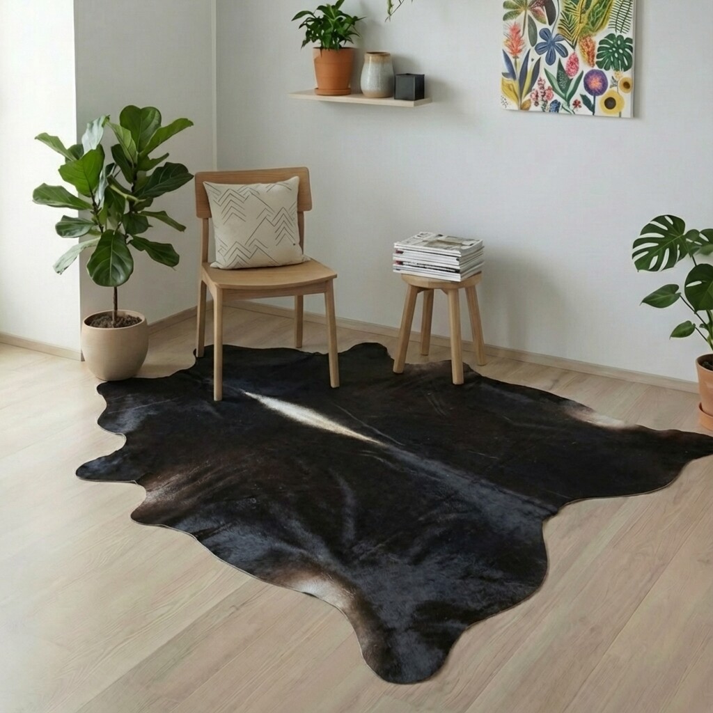 Tapis en peau de vache 218x179 cm - image 1