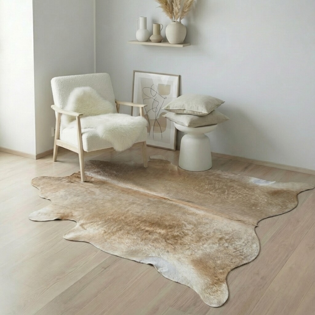 Tapis en peau de vache 210x190 cm - image 1