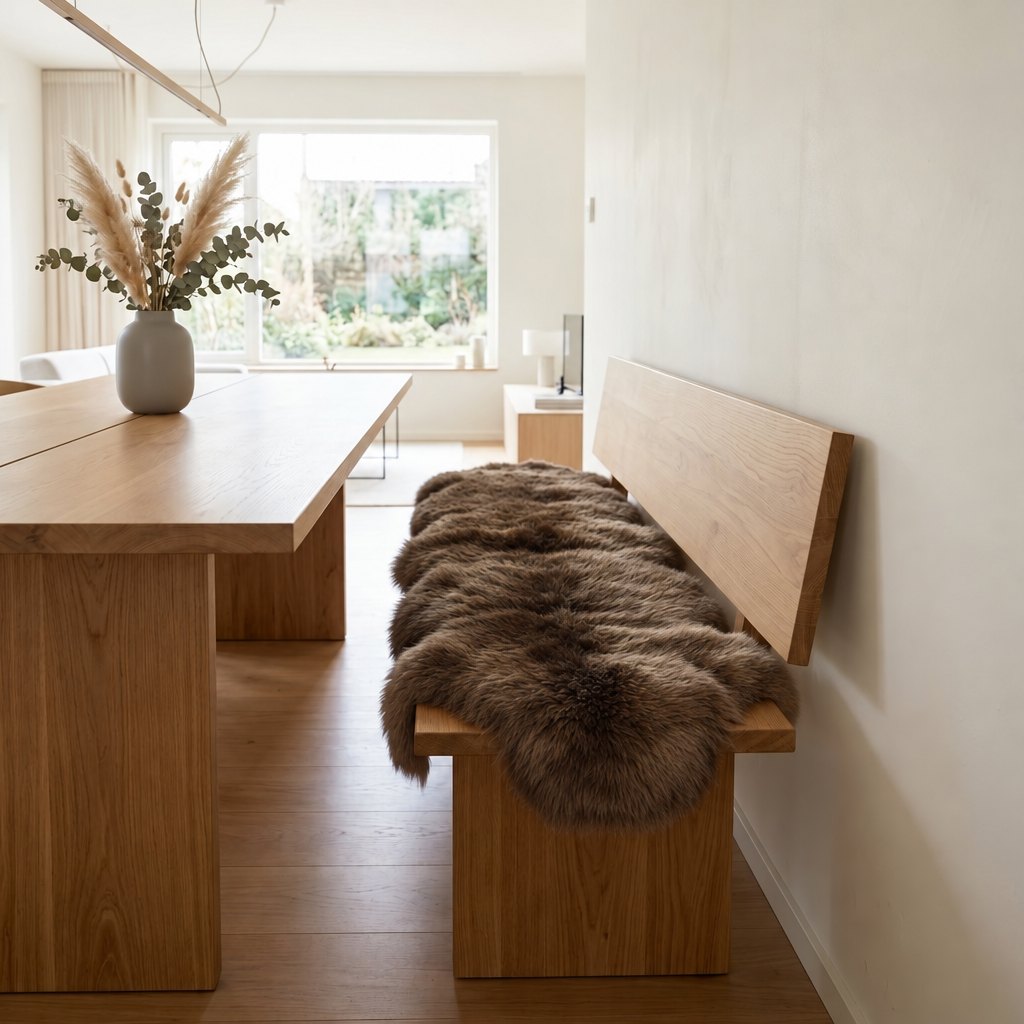 Tapis en peau de mouton marron – 2 peaux - image 2