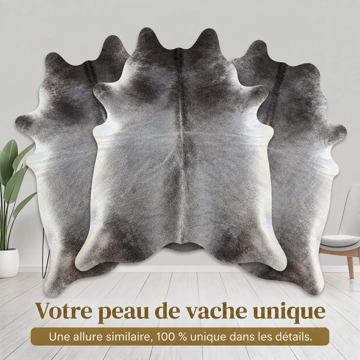 Peau de vache Gris foncé - image 6