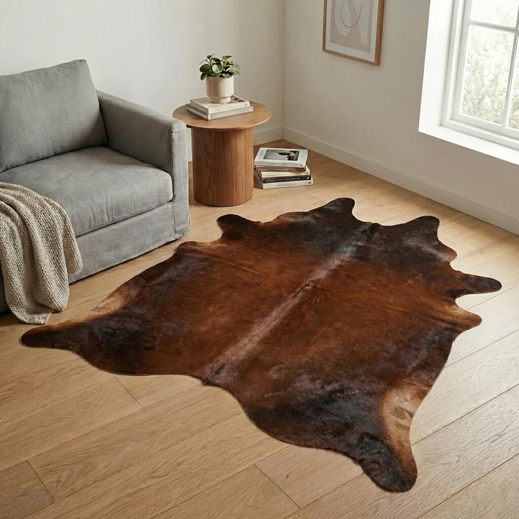 Tapis en peau de vache 203x178 cm - image 1