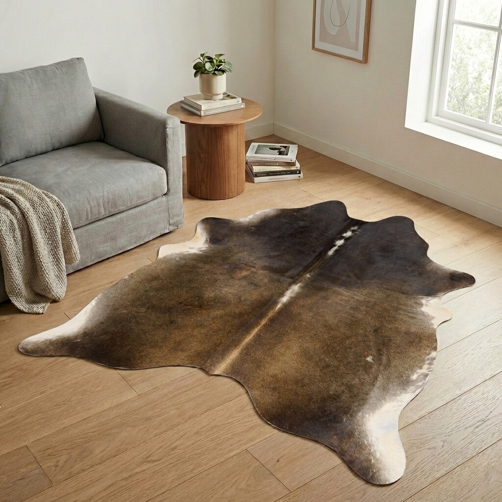 Tapis en peau de vache 196x183 cm - image 1