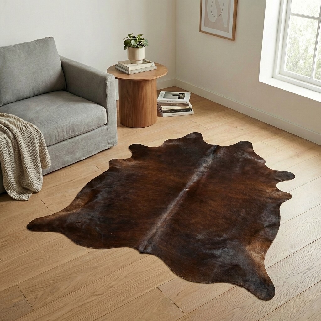 Tapis en peau de vache 195x191 cm - image 1