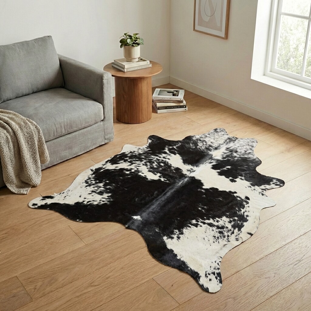 Tapis en peau de vache 203x198 cm - image 1