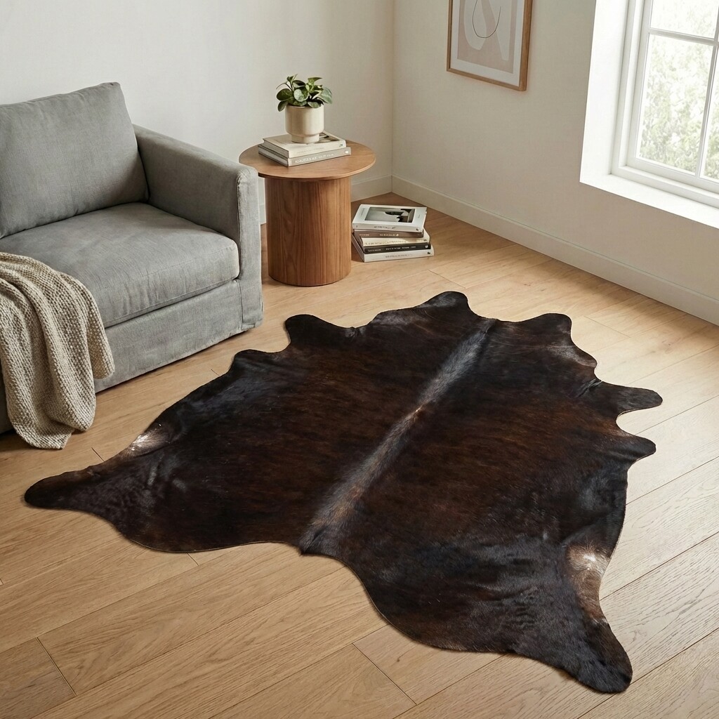 Tapis en peau de vache 197x194 cm - image 1