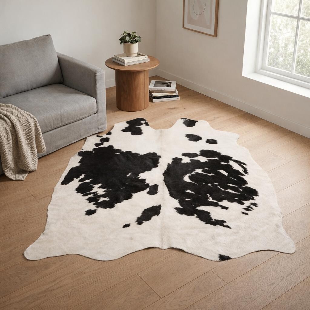 Tapis en peau de vache 192x166 cm - image 1