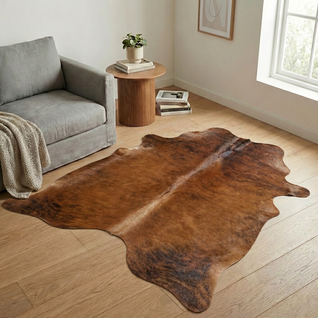 Tapis en peau de vache 207x175 cm - image 1