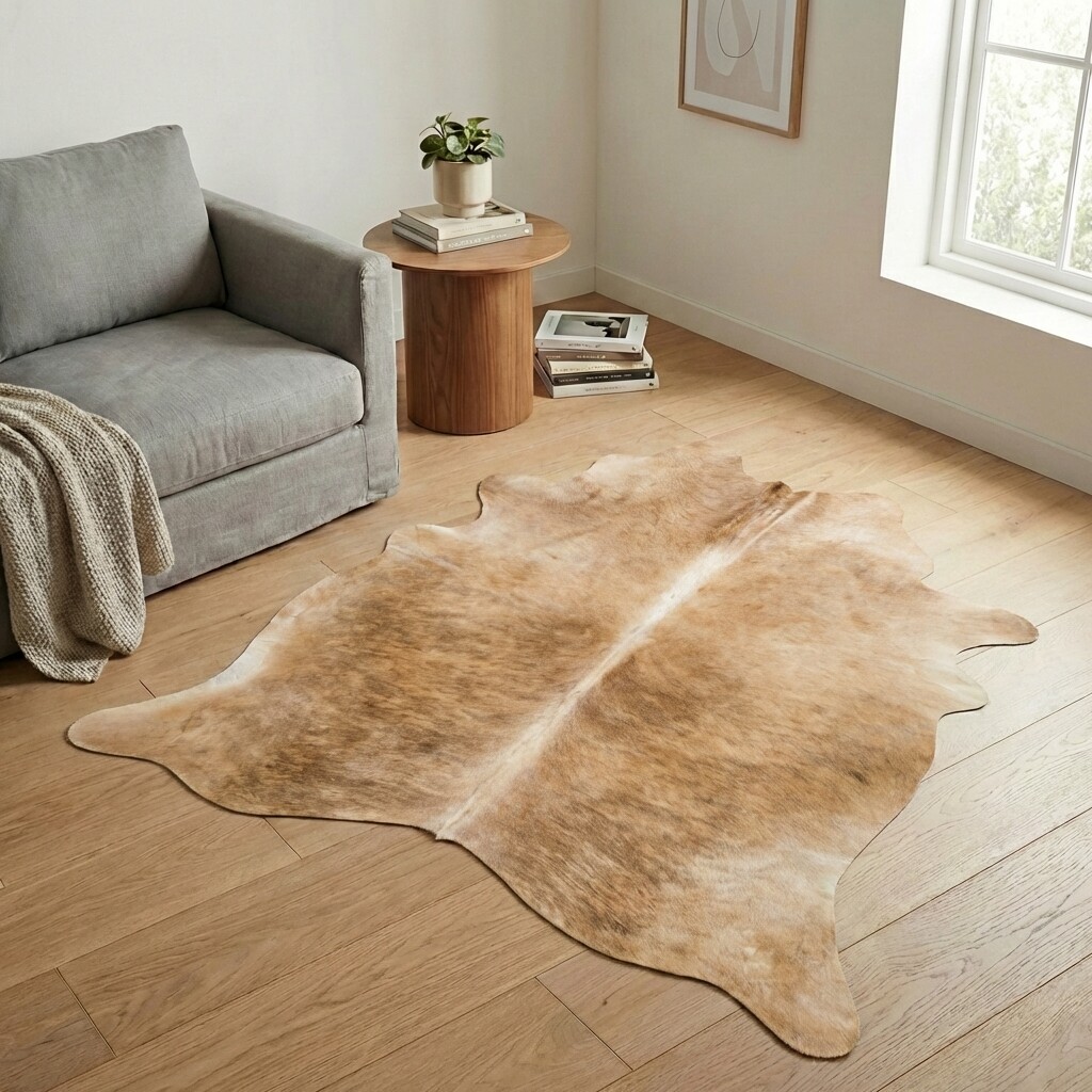 Tapis en peau de vache 200x181 cm - image 1