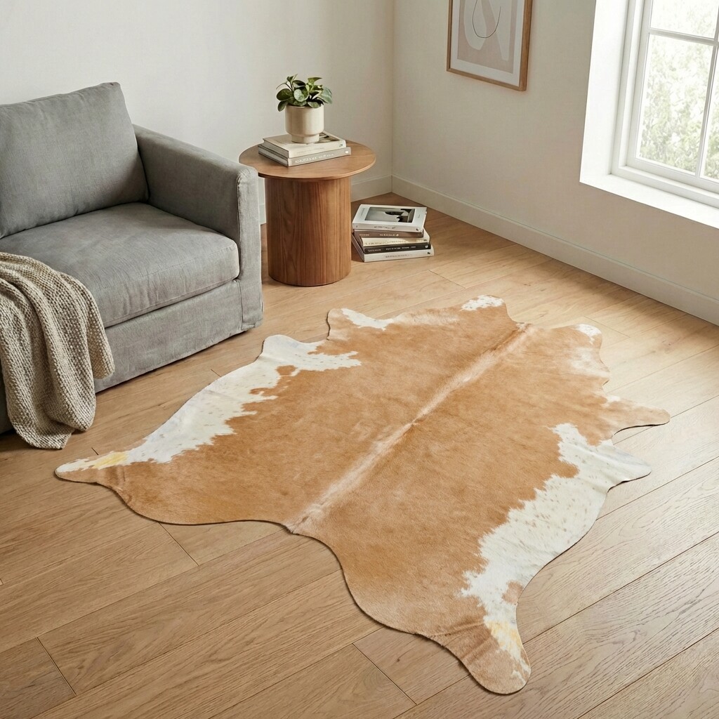 Tapis en peau de vache 196x188 cm - image 1