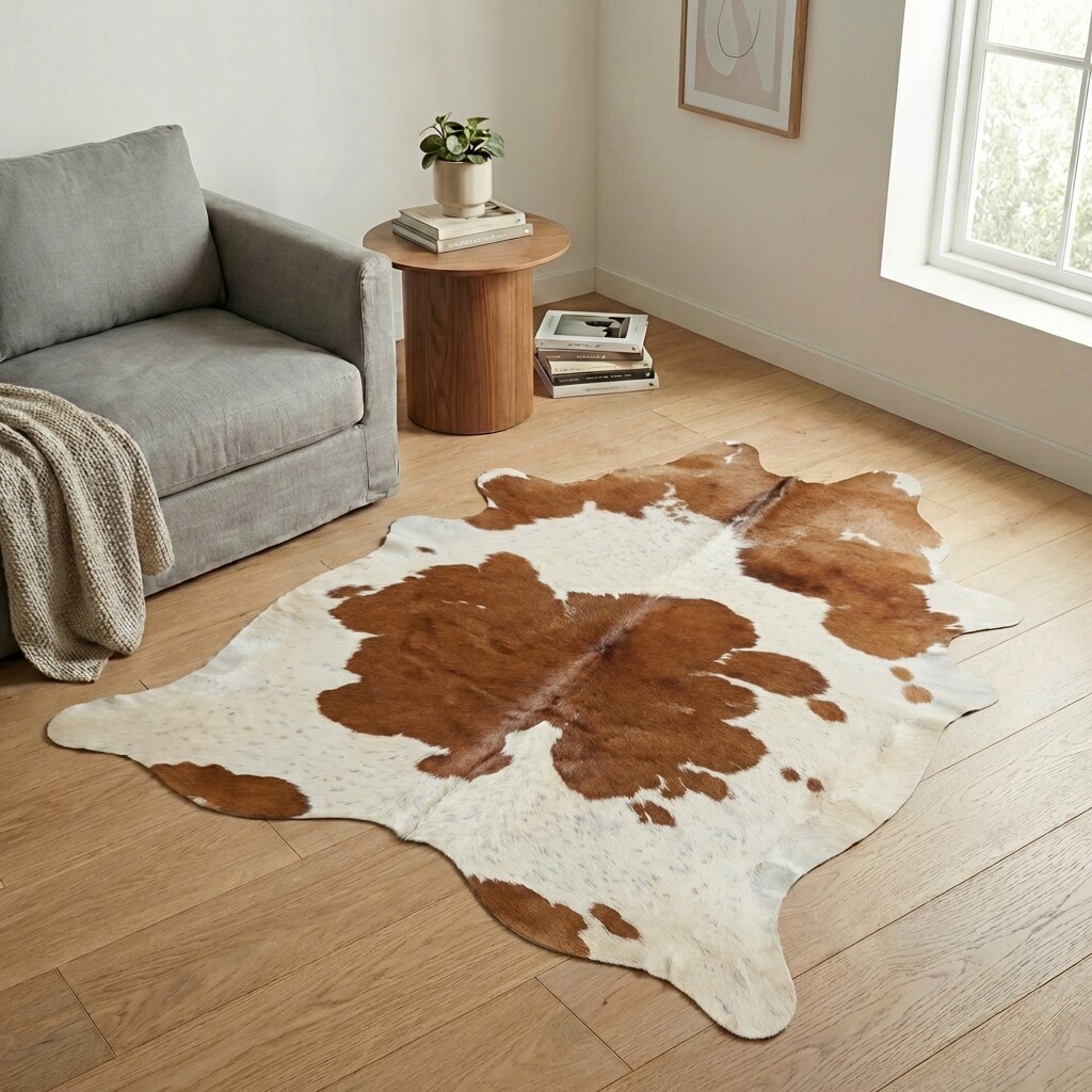 Tapis en peau de vache 221x164 cm - image 1
